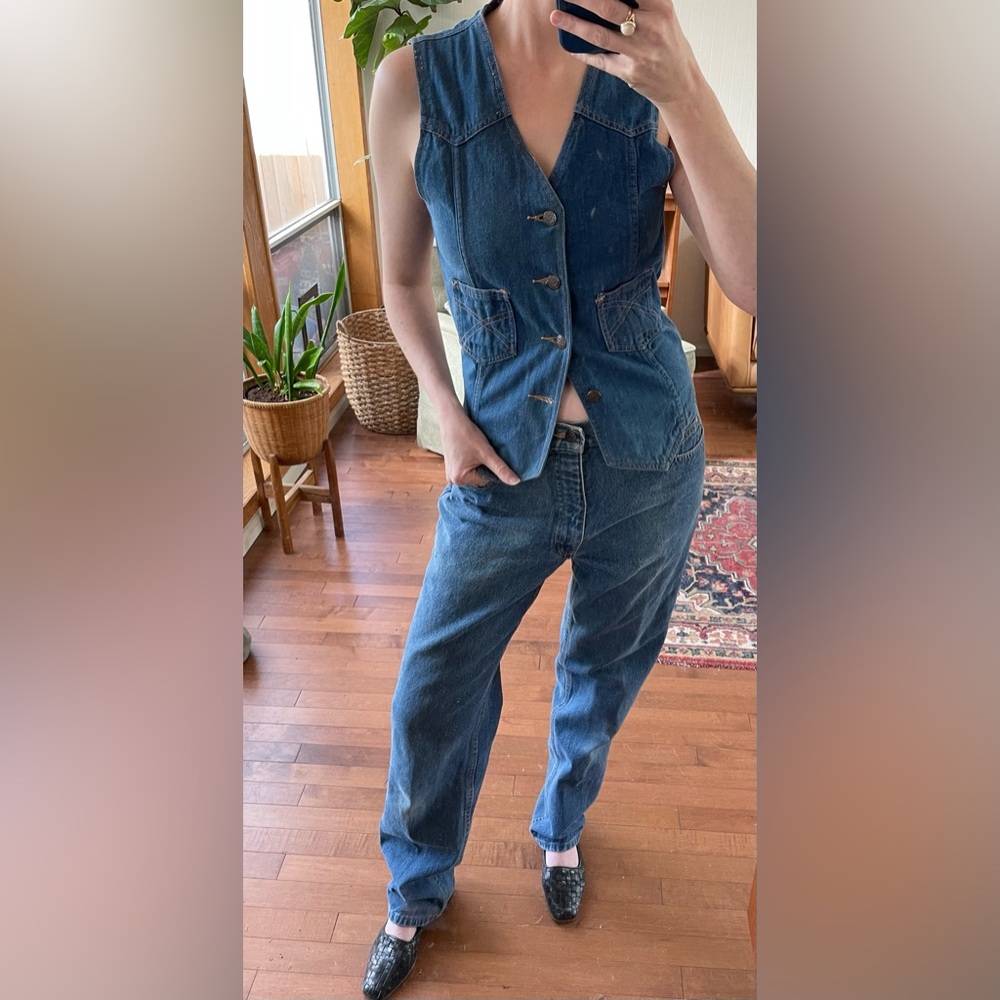 Vintage Denim Vest 100% Cotton